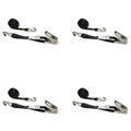 1 inch x 10' Black Stainless Steel Thumb Ratchet Strap with Wire Hooks F50268