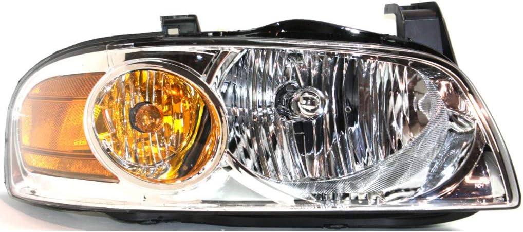 Headlight Assembly Passenger Side Chrome with Bulbs Pack of 2 Q25194