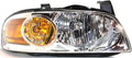 Headlight Assembly Passenger Side Chrome with Bulbs Pack of 2 Q25194