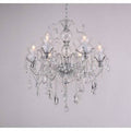 6-Light Candle Style Empire Chandelier Chrome/Clear K478