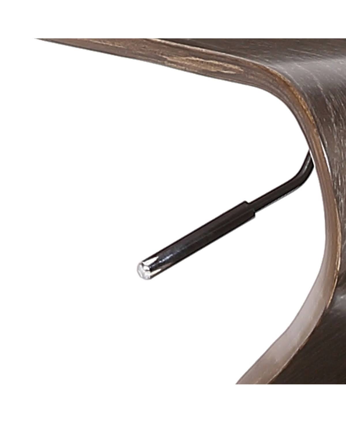 Weathered Oak Adjustable Swivel Bar Stool in Brown I44649