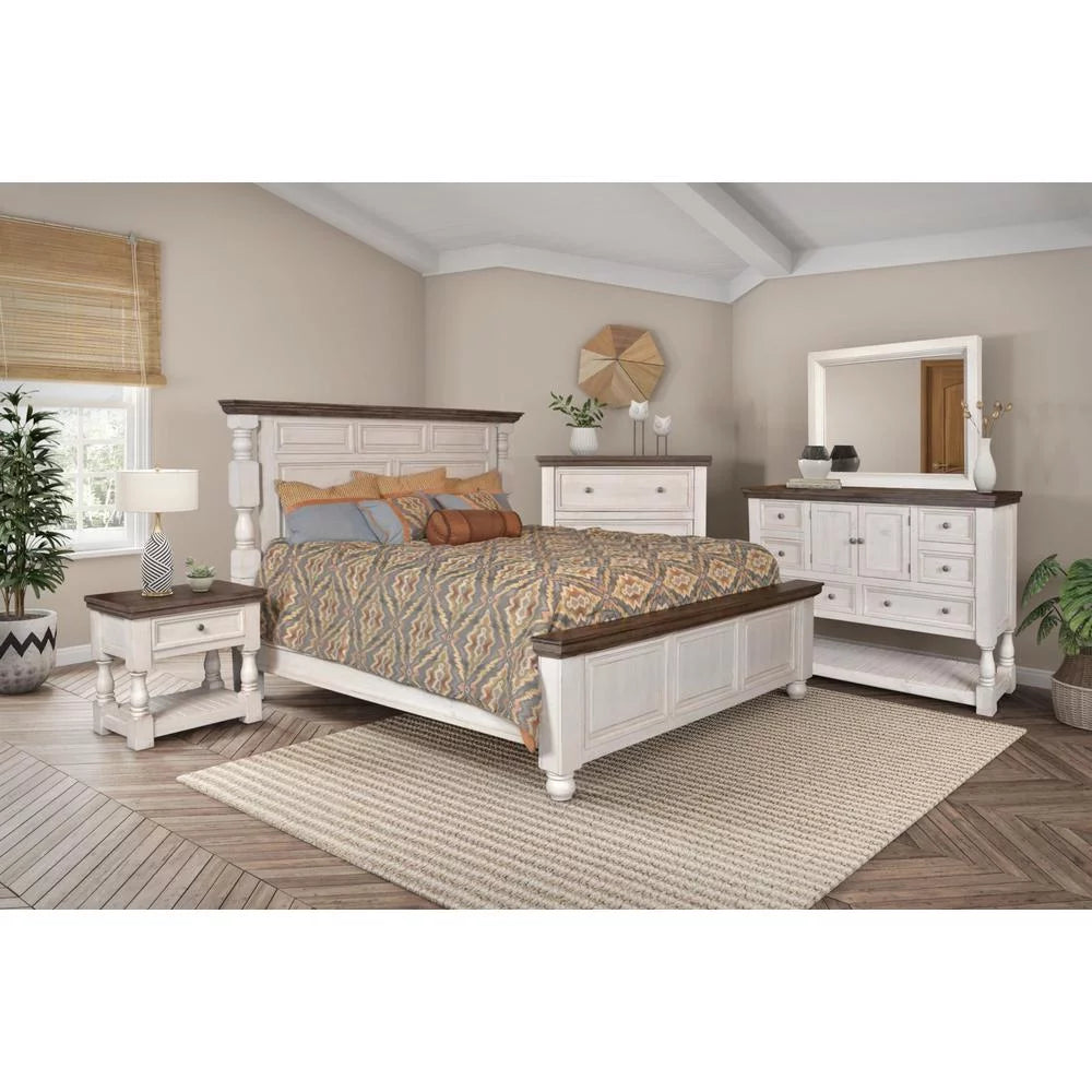 Rustic French 4 Drawer Solid Wood Dresser H8990