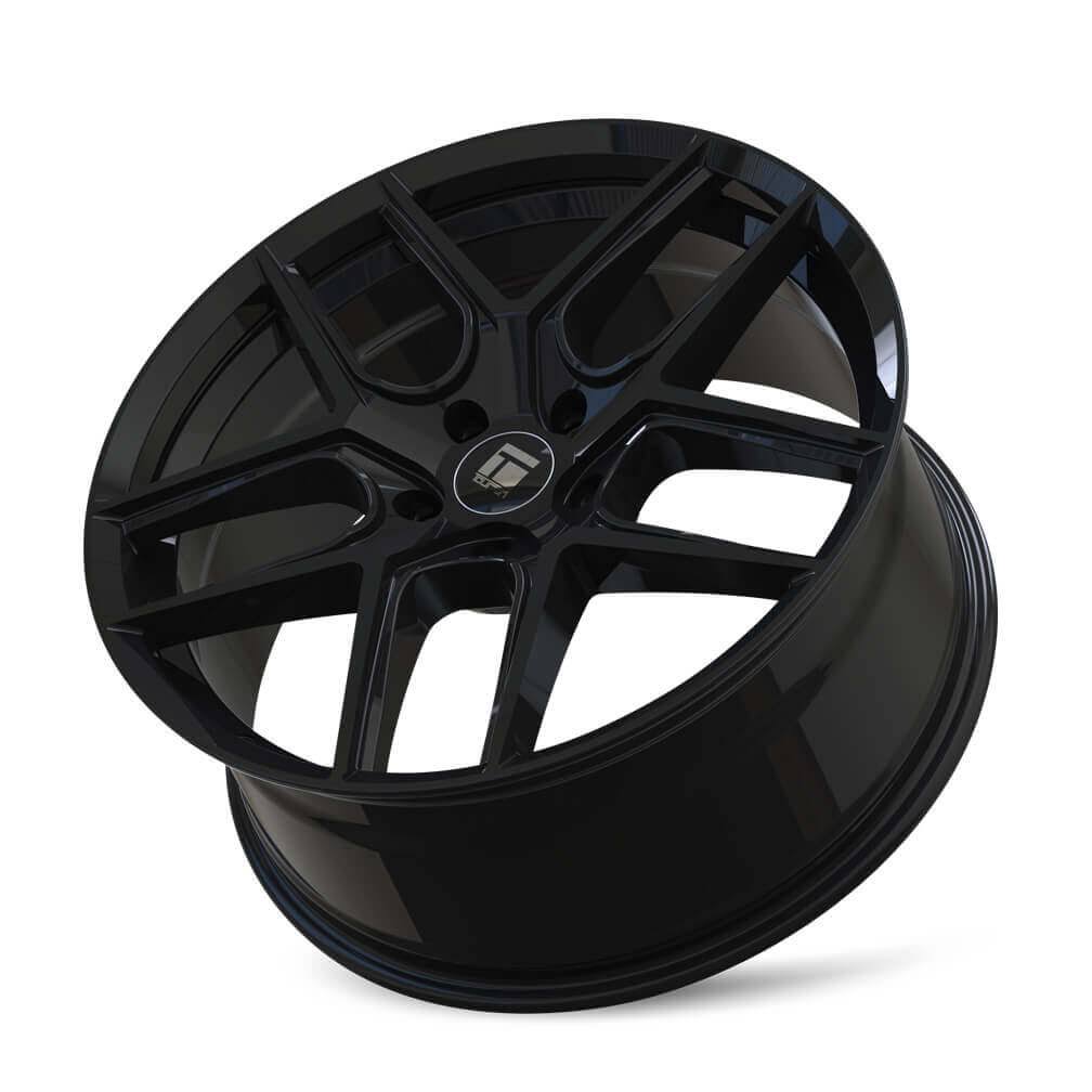 17x8 5x112 35mm Gloss Black Wheel W7843