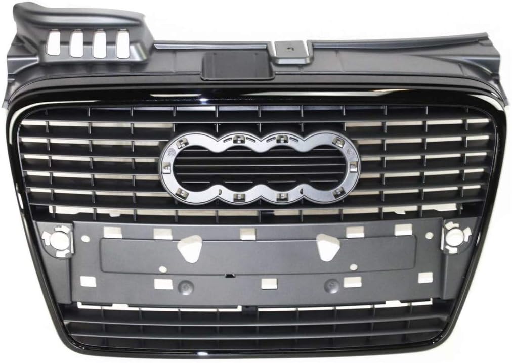 Chrome Shell with Black Insert Grille Assembly for Audi A4 E689265