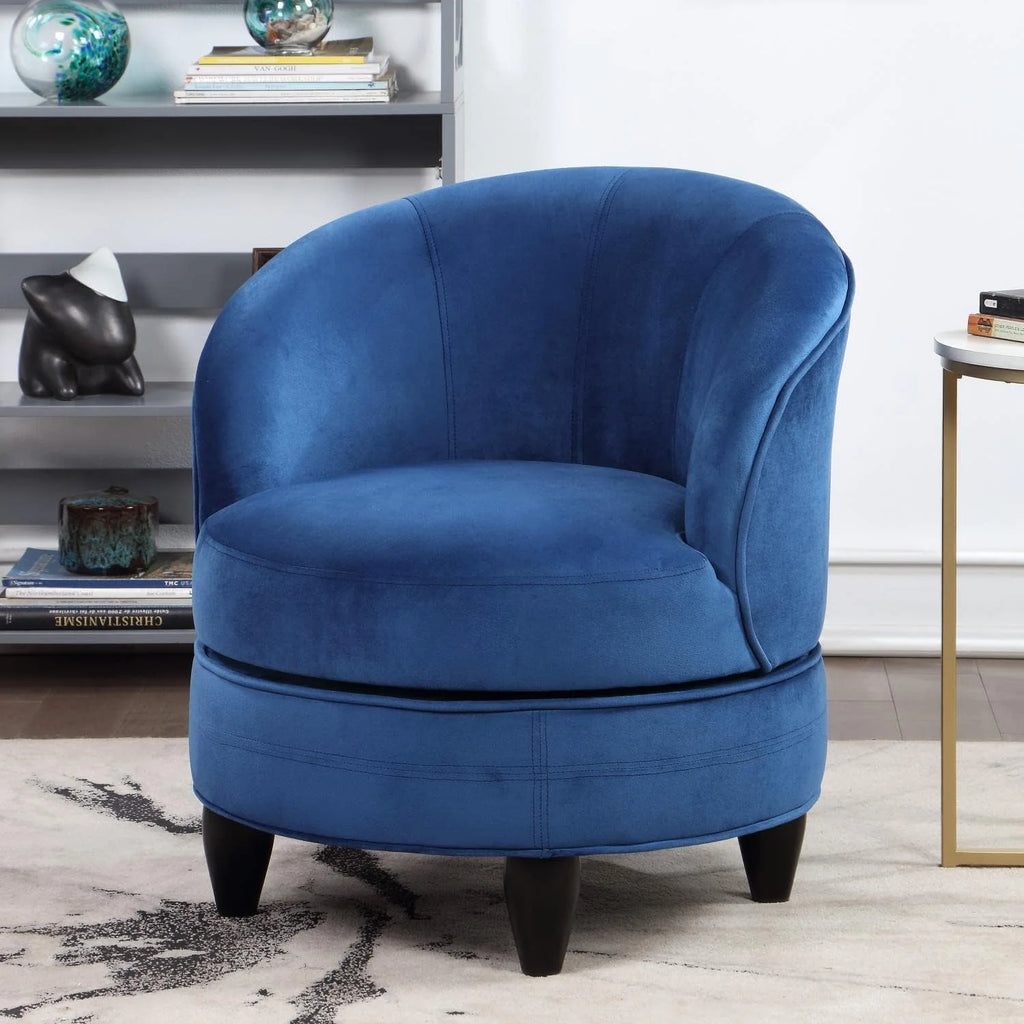 Blue Velvet Barrel Accent Chair G98750