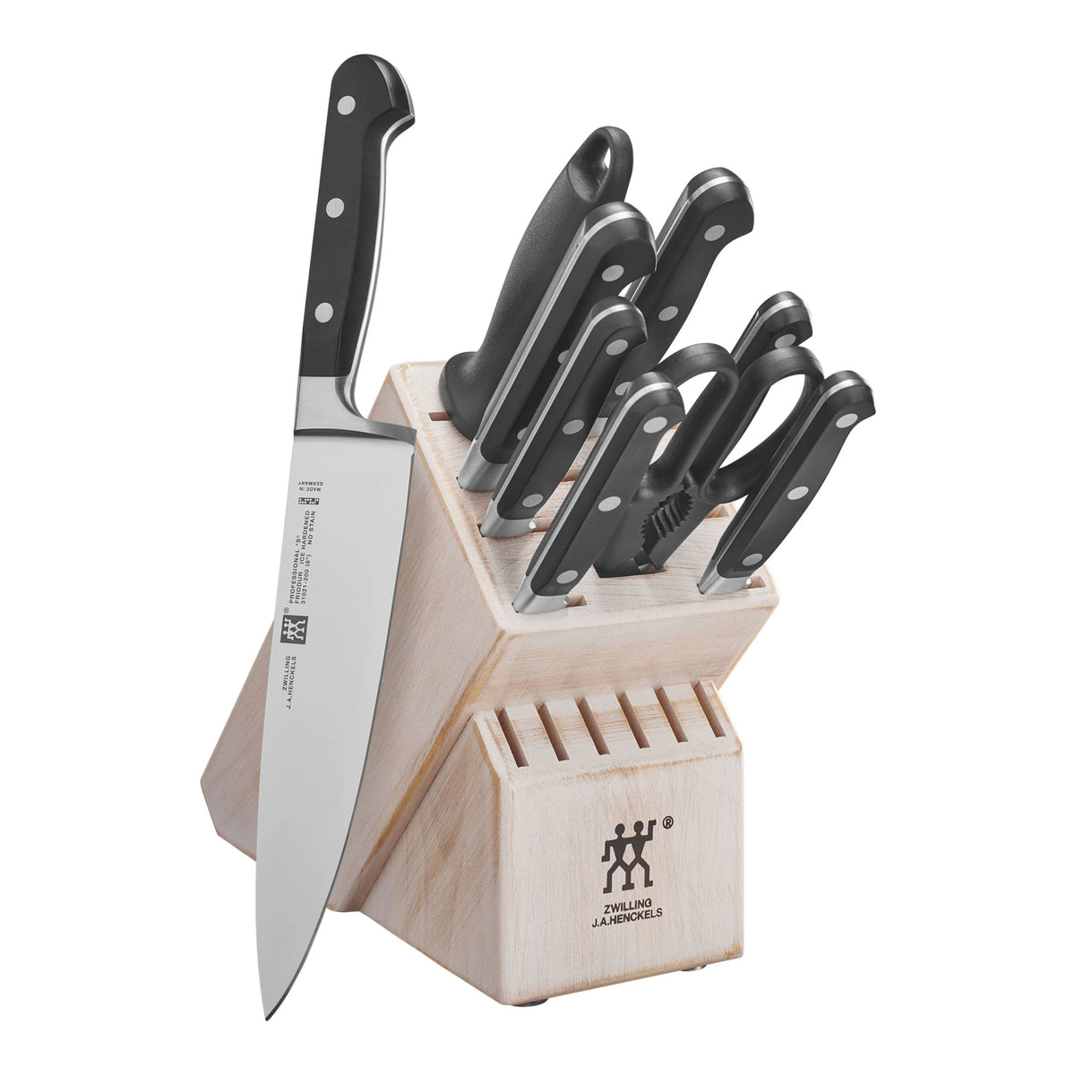 10 Pc Knife Set with Rubberwood Block A22127