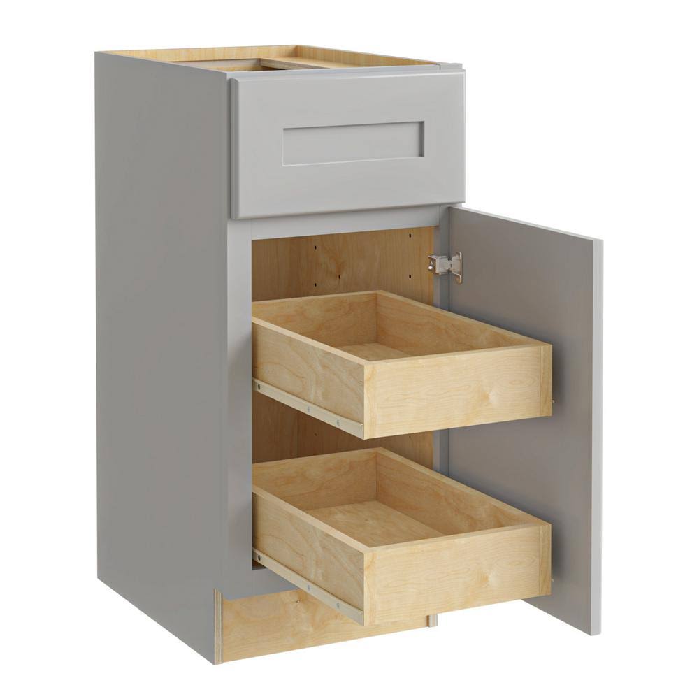 Plywood Shaker Base Kitchen Cabinet Right 2 Rollout Soft Close P70737
