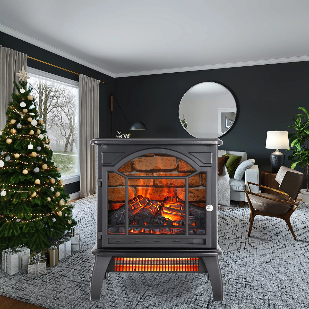 18 Inch 3D Infrared Electric Stove with Remote Control A42846