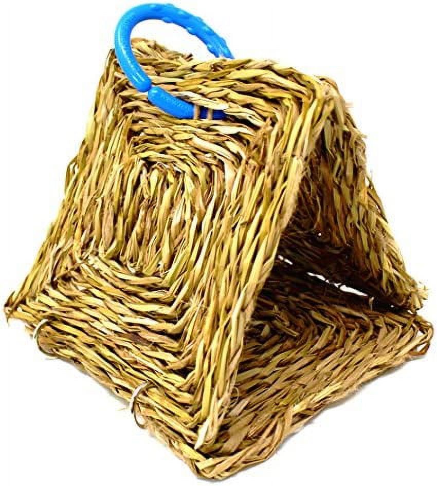 Seagrass Tent hut Bird Toy Parrot cage Toys African Grey Amazon Conure F82596