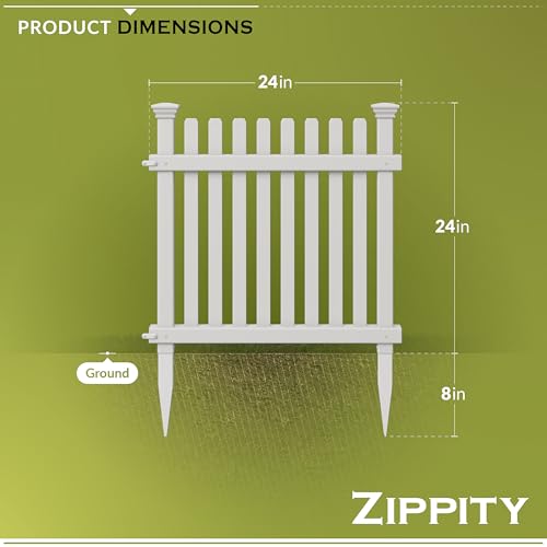 White Vinyl 3 Panels Garden Fence Kit Z7246