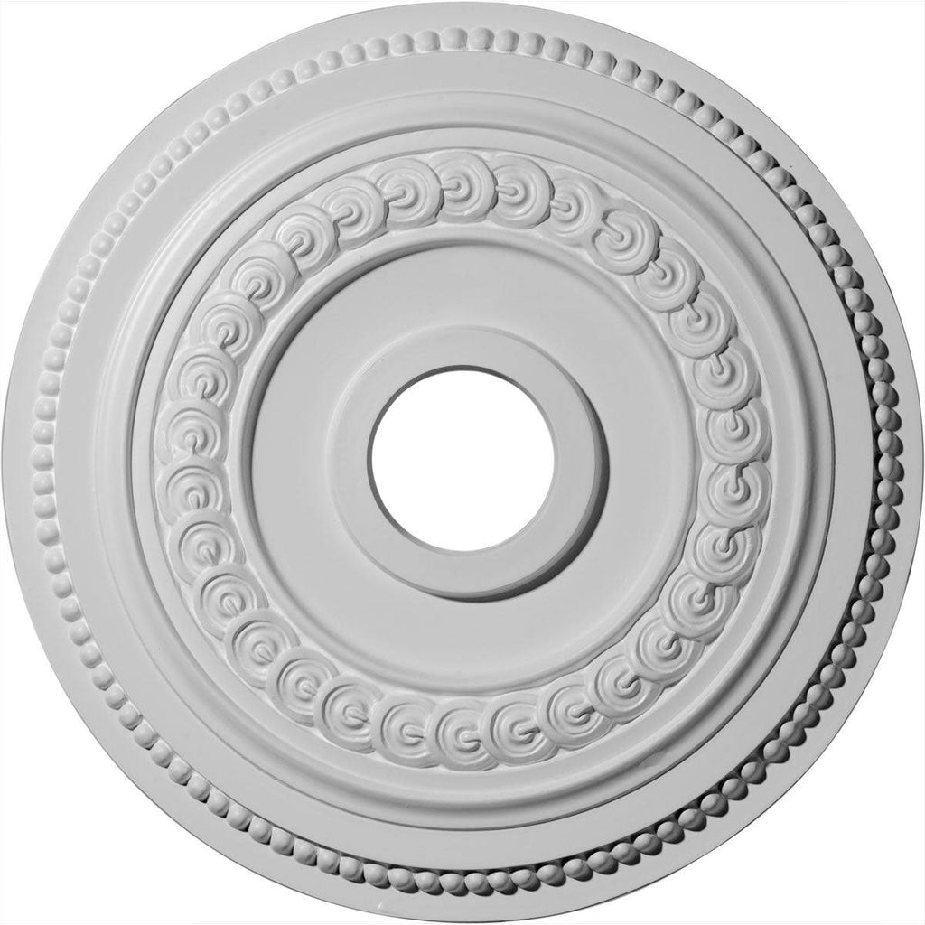 18x22OD x 3 3/8x22ID x 7/8x22P Hand-Painted Black Pearl Ceiling Medallion R601370