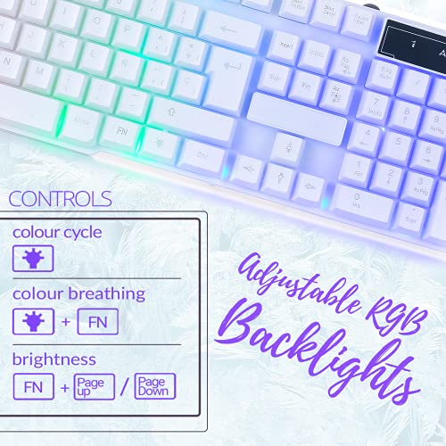 Wired LED RGB Backlight Gaming Keyboard and Mouse and Mouse pad and Gaming Headset 4 in 1 W149