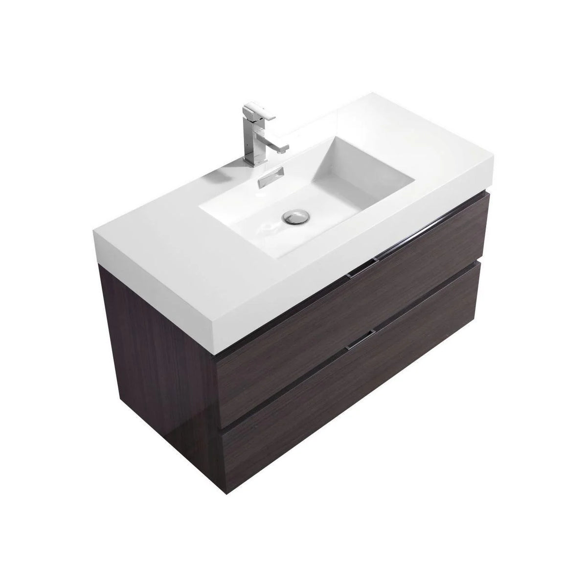 40 in. Wall Mount Gray Oak Bathroom Vanity Z1130