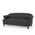 Charcoal Tufted 3 Seater Fabric Sofa A84148