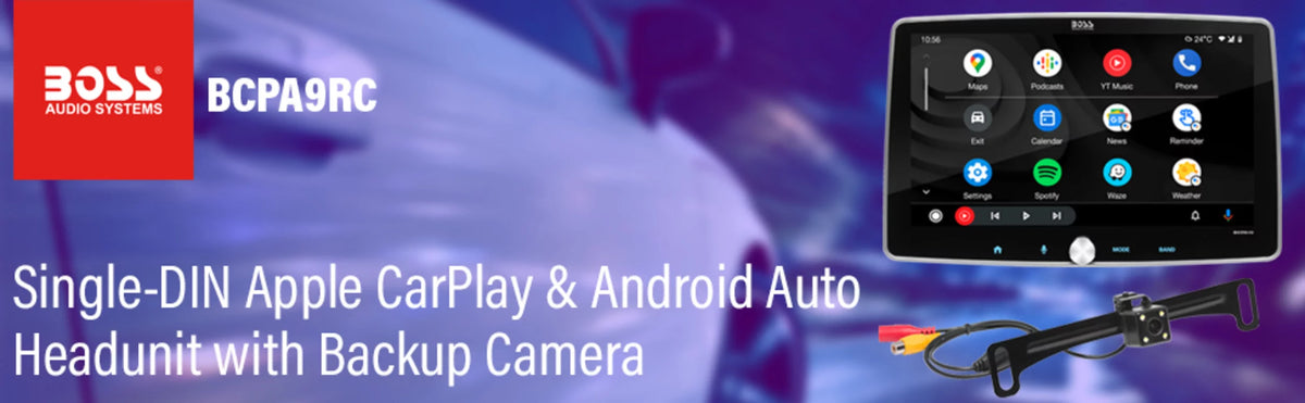 1 Din CarPlay Android Auto Stereo with Backup Camera N539043