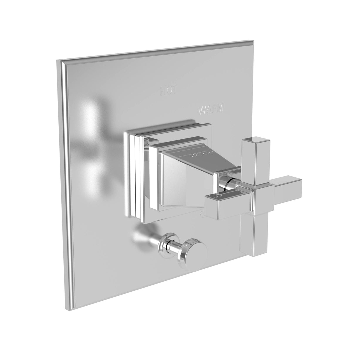 Balanced Pressure Tub & Shower Diverter Plate with Handle Biscuit C60467