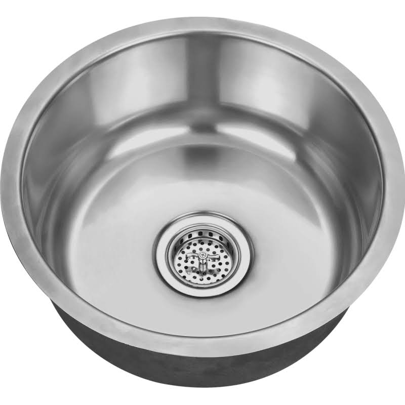 17-1/8x22 Circular Undermount Stainless Steel Bar Prep Sink C614