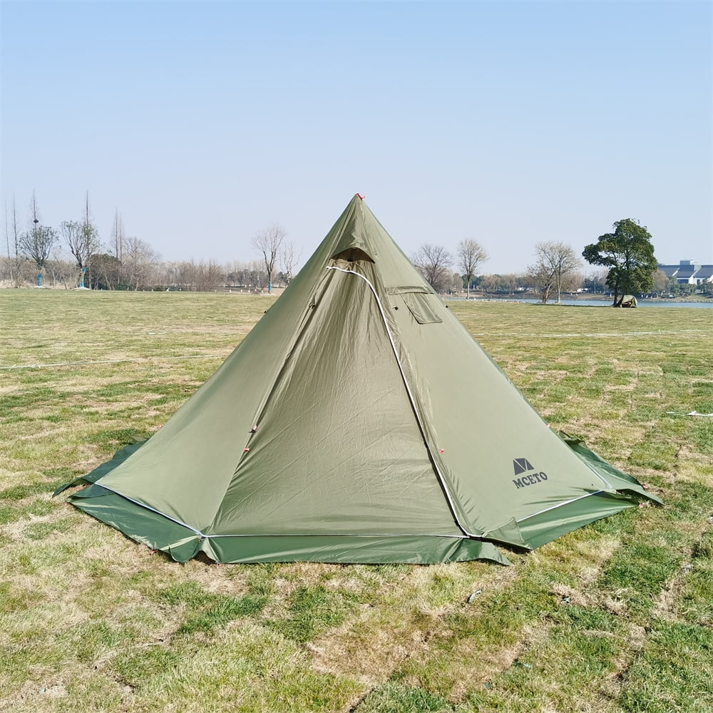 Camping Hot Tent 4-6 Person Tipi Tent with Stove Jack P5285