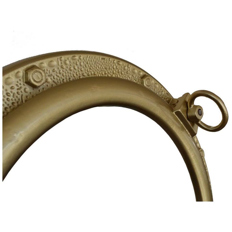 Gold Finish Decorative Ship Porthole Window 20x22 I12761