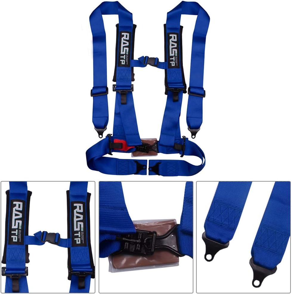 4 Point Safety Harness with 3 Inch Padding (Blue) Pack of 2 H506