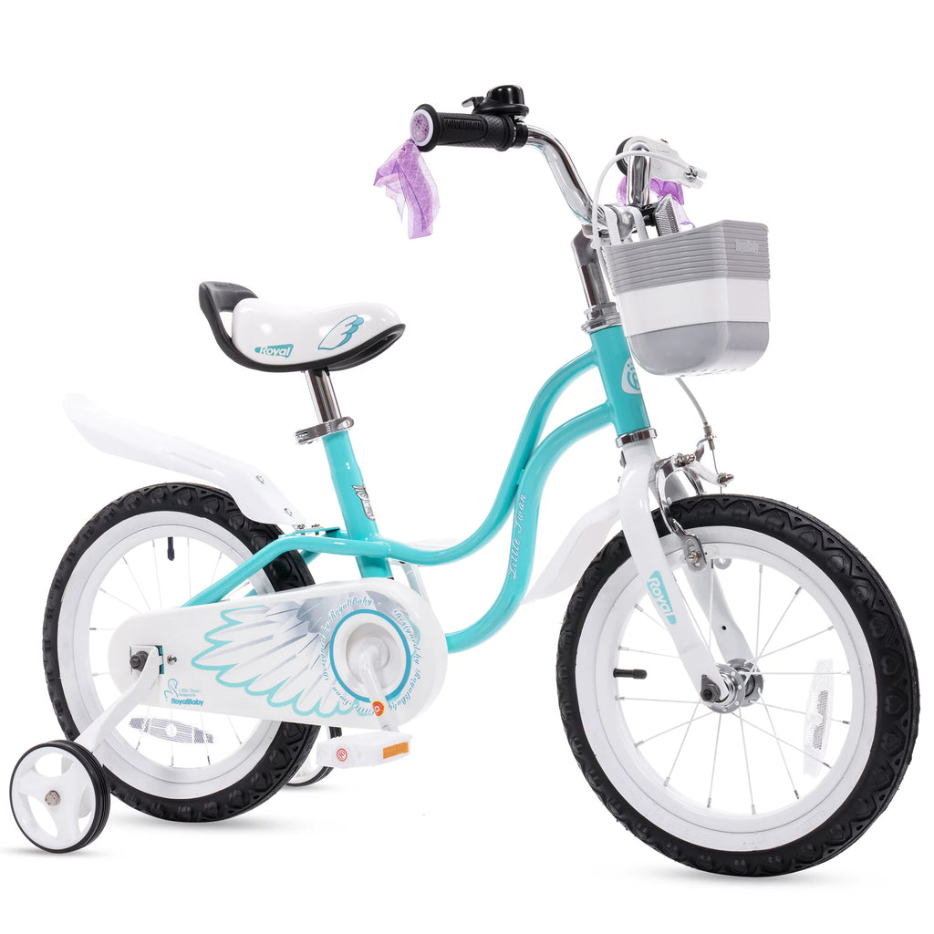 Light Pink 16 Girl's Bicycle with Training Wheels and Basket T6589