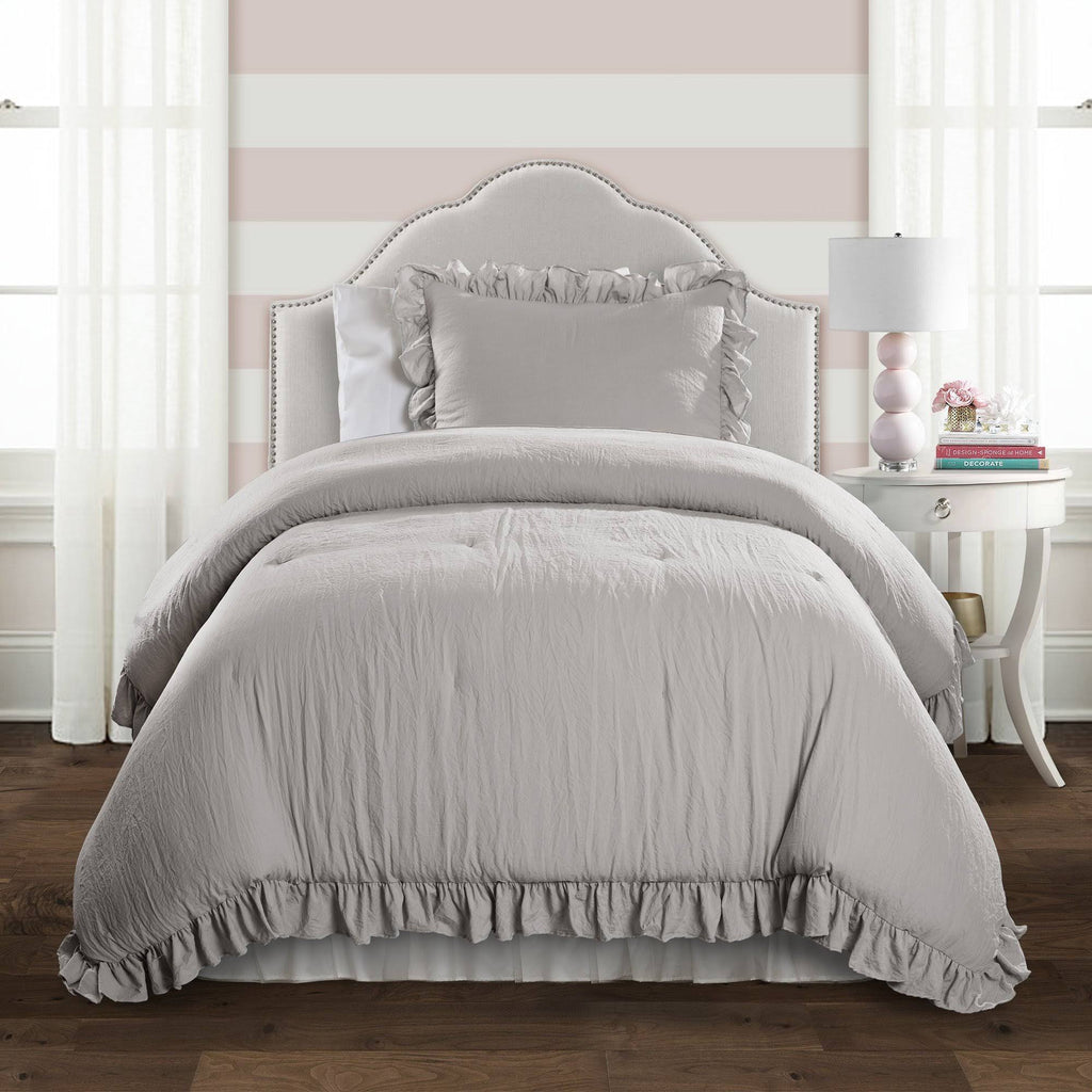 King Light Gray Comforter Set R324449