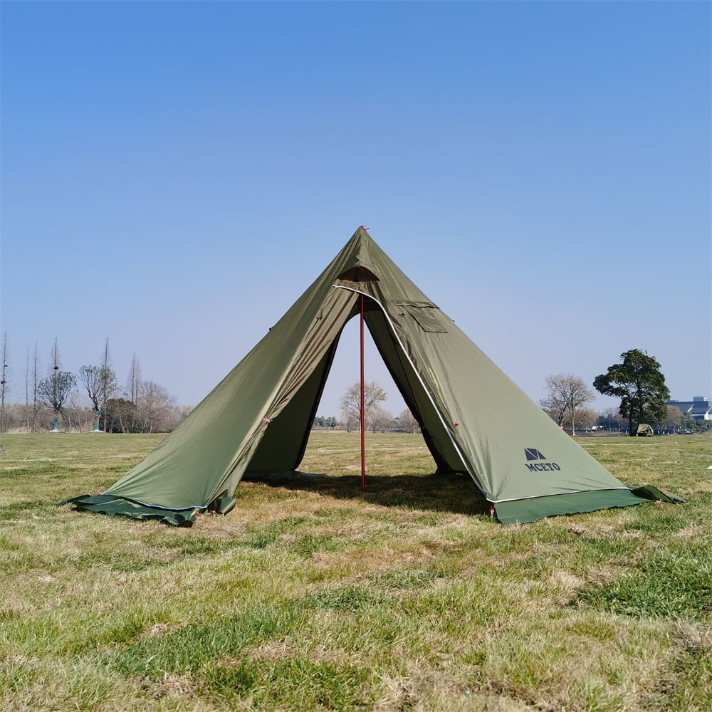 Camping Hot Tent 4-6 Person Tipi Tent with Stove Jack P5285