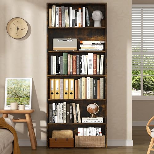 6-Tier Black Bookshelf Q457