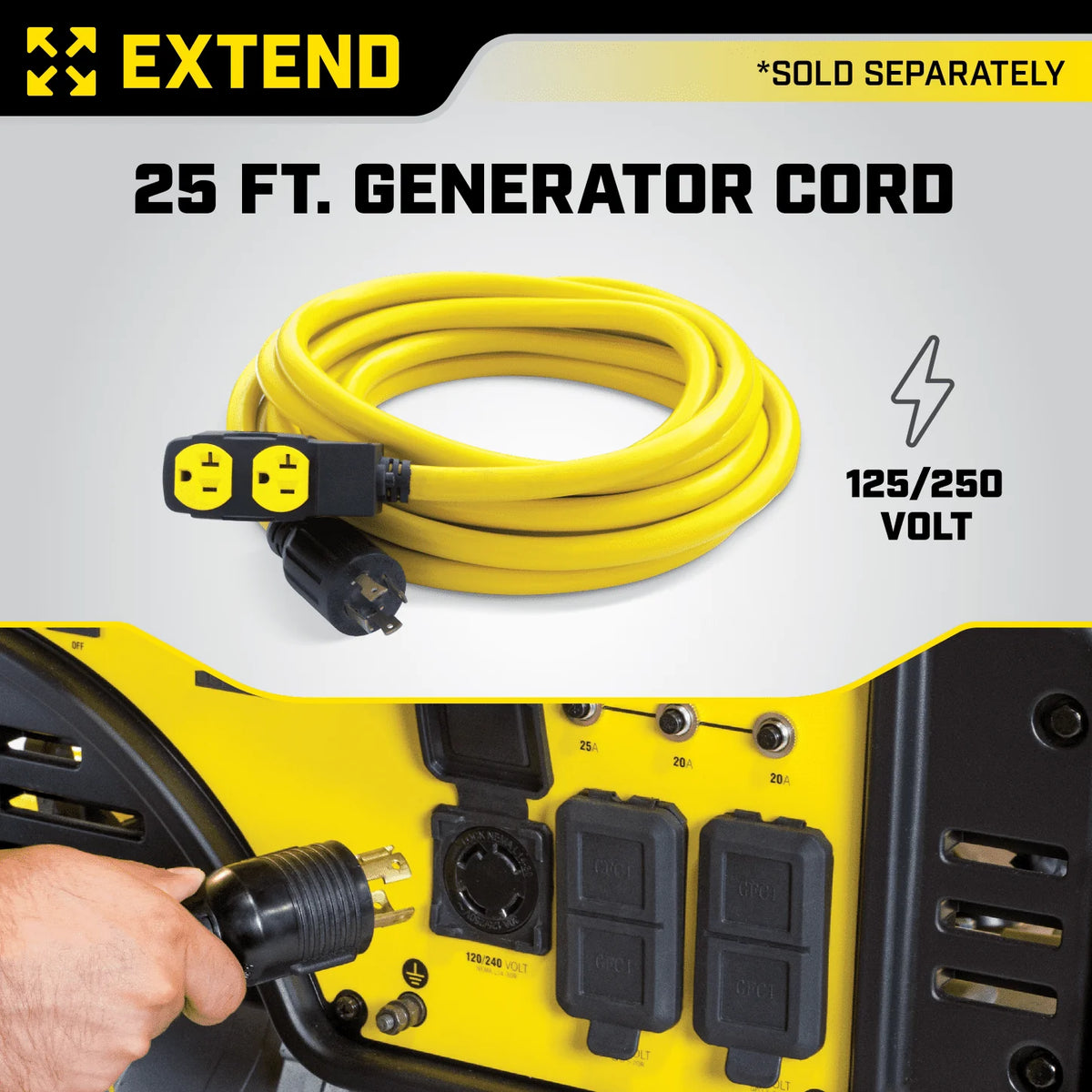 Dual Fuel Portable Generator with Wheel Kit I979814