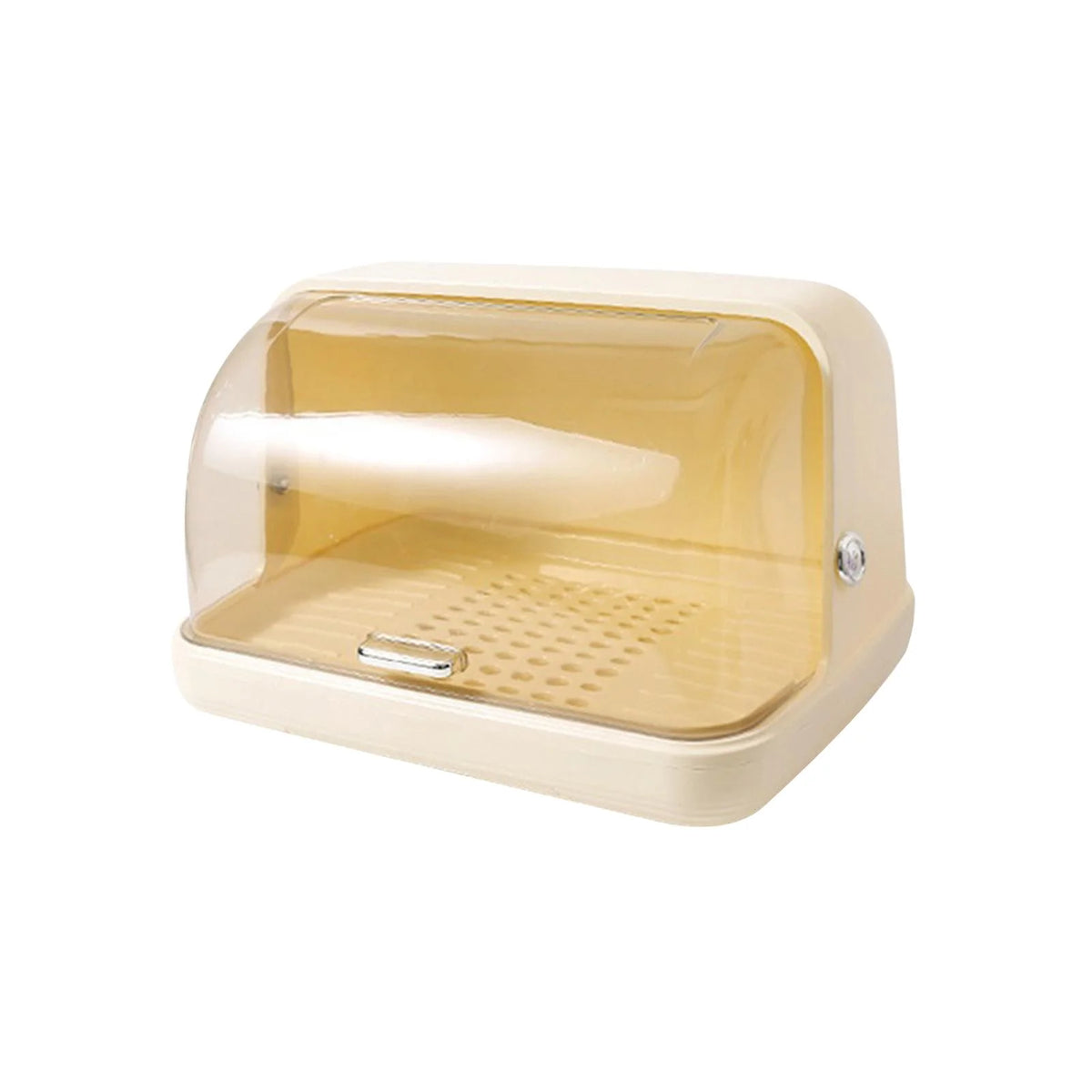 Creamy yellow Cup Storage Rack with Lid A7420