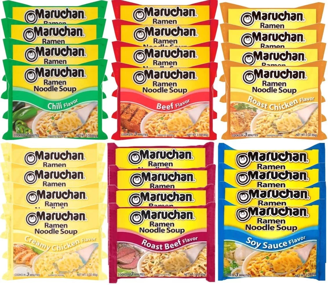 24 Packs Ramen Instant Noodle Soup Variety Mix P33336