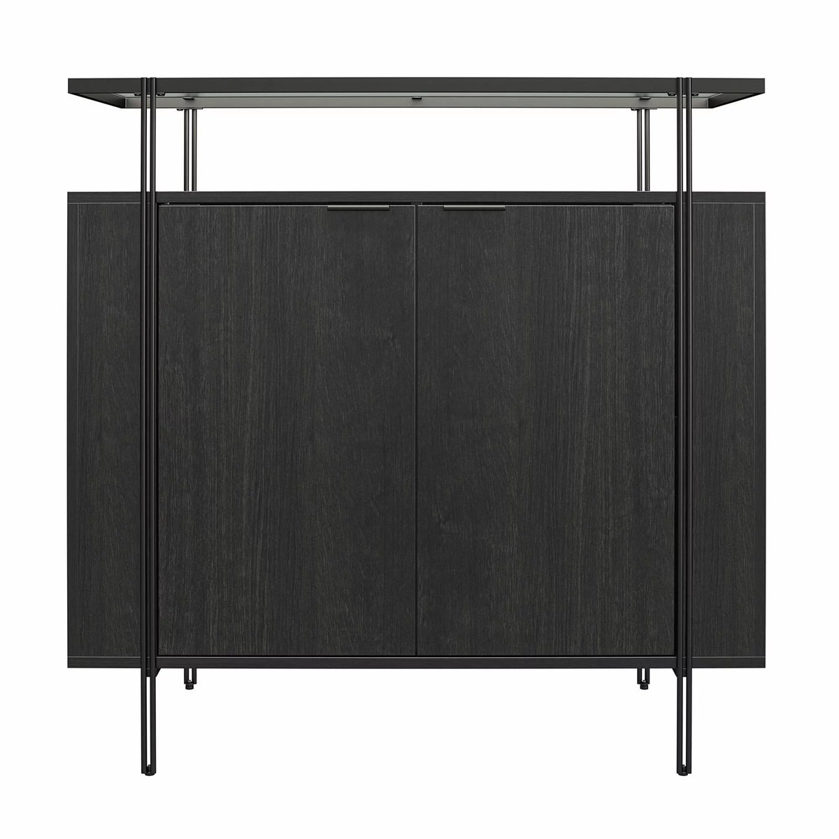 Black Oak Bar Cabinet L17763