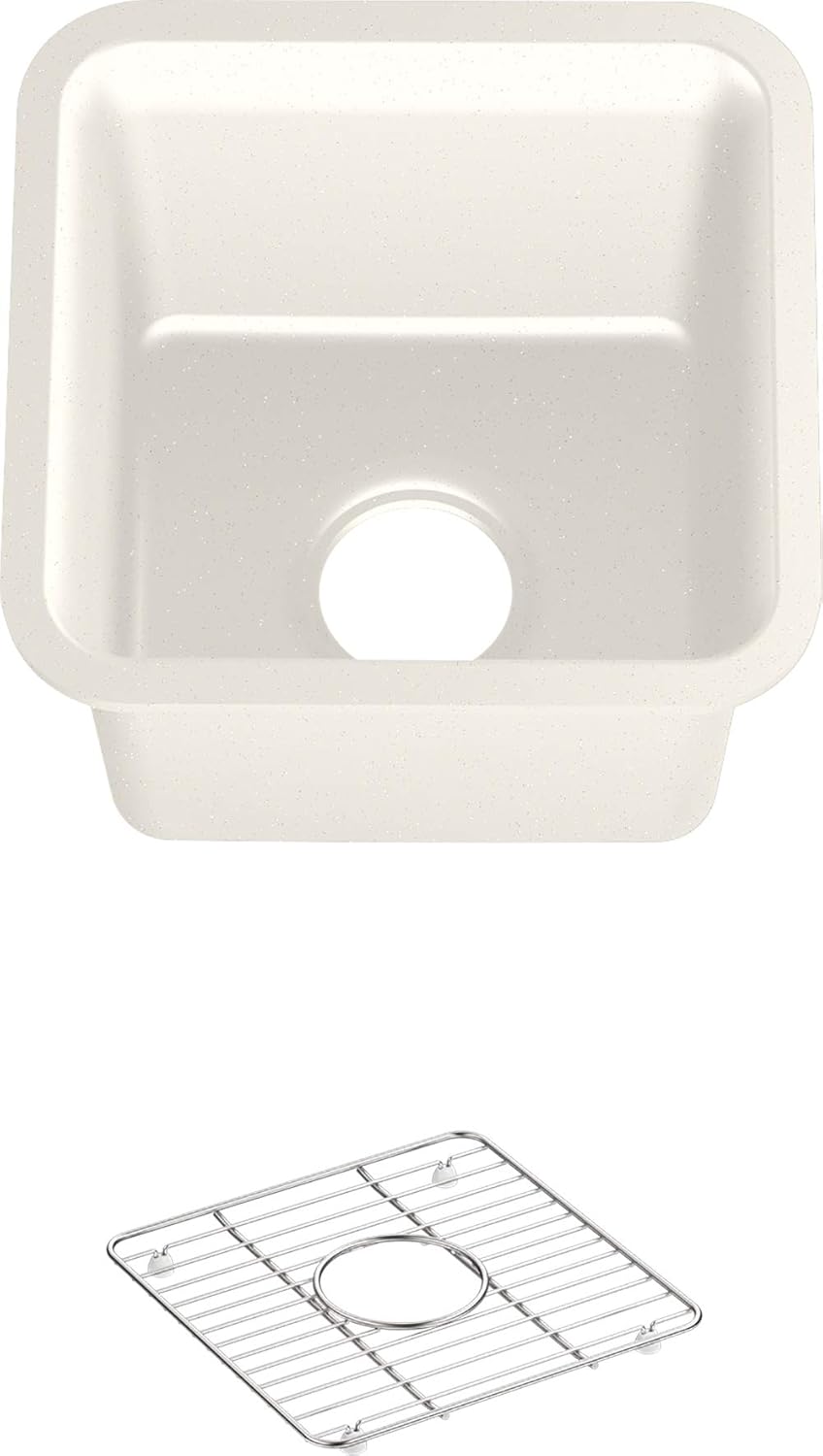 Matte Black 15 x 15 x 9-1/2 Neoroc under-mount bar sink N2623