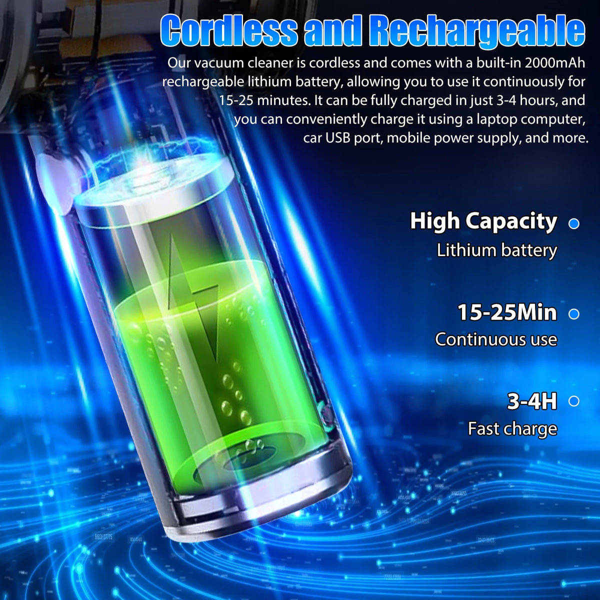 120W Handheld Cordless Vacuum Cleaner Z132