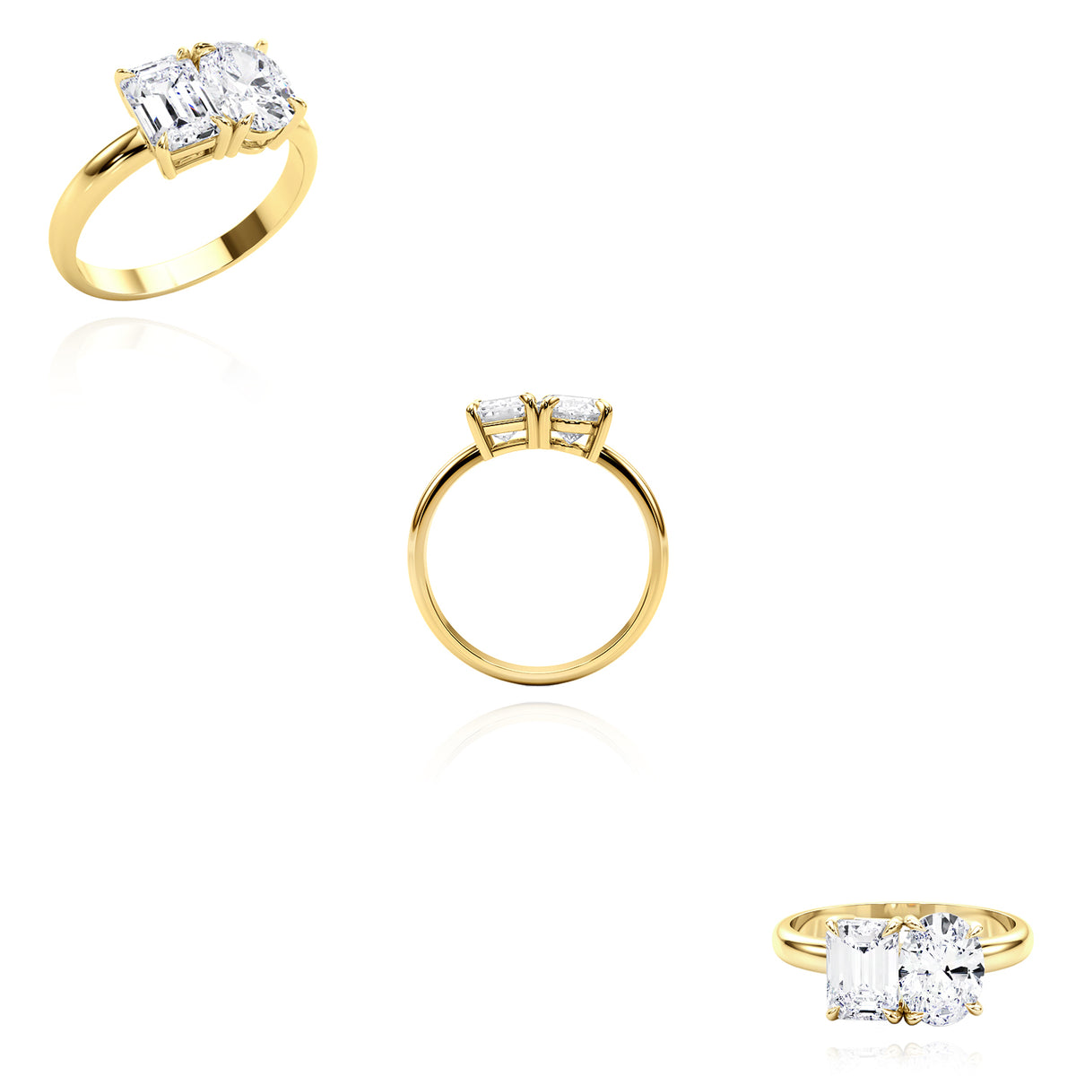 18K Yellow Gold Engagement Ring H7549