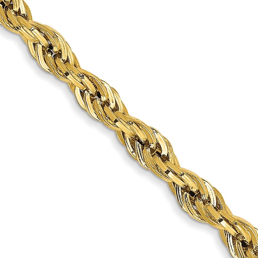 10K Yellow Gold Rope Chain Necklace 18" E4682