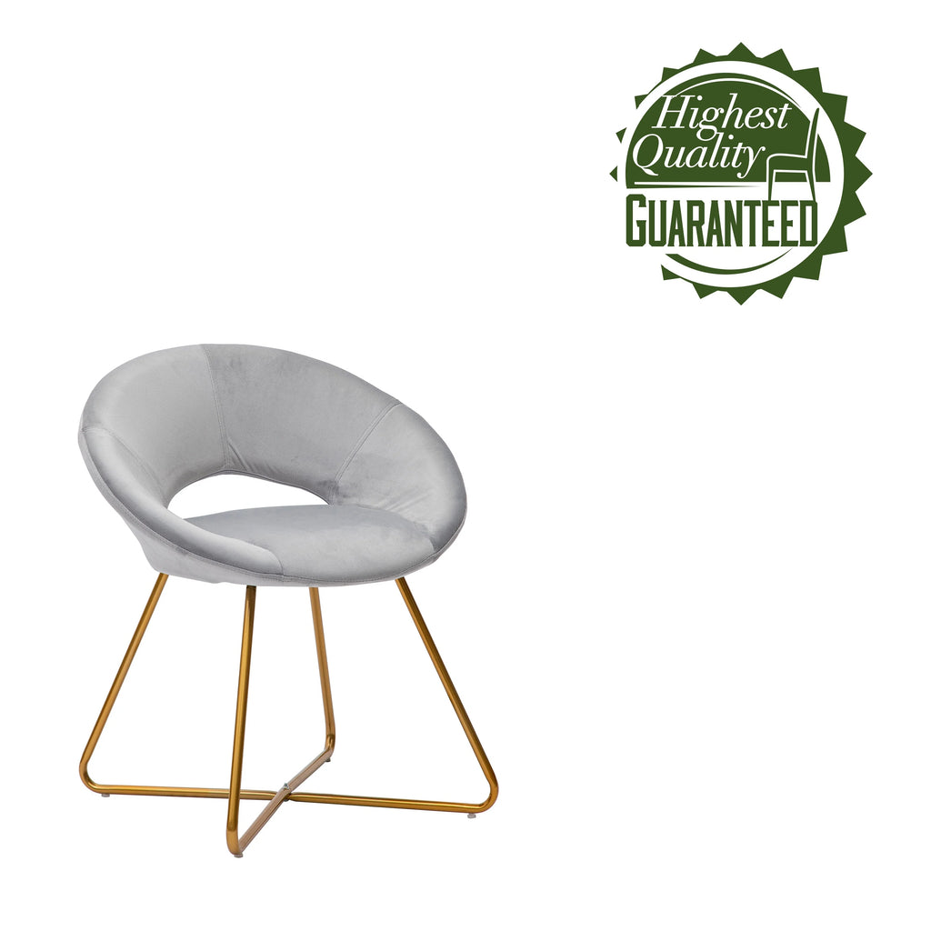 Velvet Accent Chair with Chrome Legs Z390