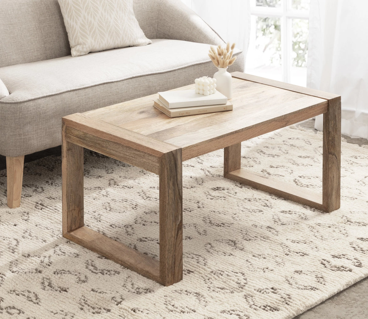 Rectangle Mango Wood Coffee Table U76487