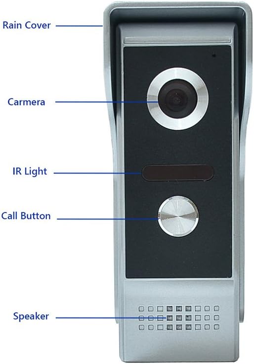 Wired Video Intercom System with 7 Inches Doorbell R9291