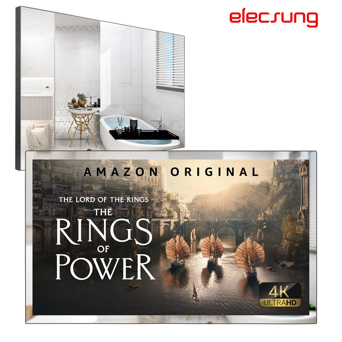 28 inches 4K LED Smart Waterproof Mirror TV F672