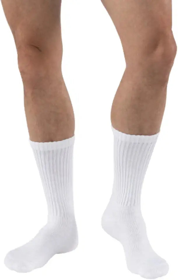 White Closed Toe Crew Sock E679048