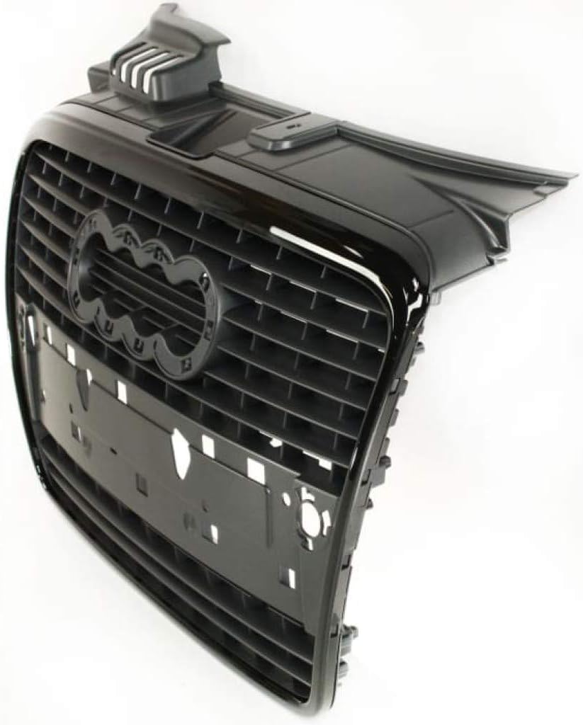 Chrome Shell with Black Insert Grille Assembly for Audi A4 E689265