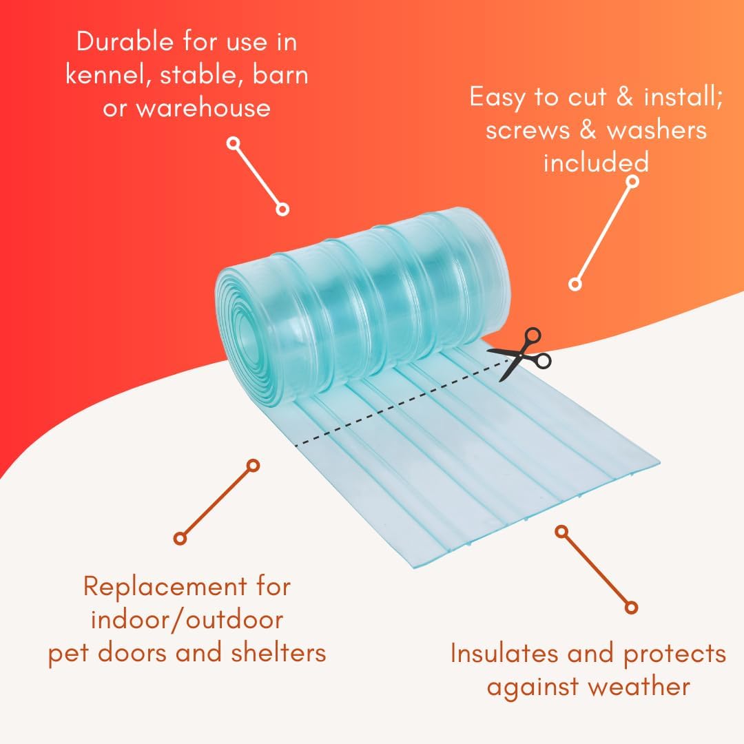 XL Vinyl Plastic Strips for Dog Door U14046