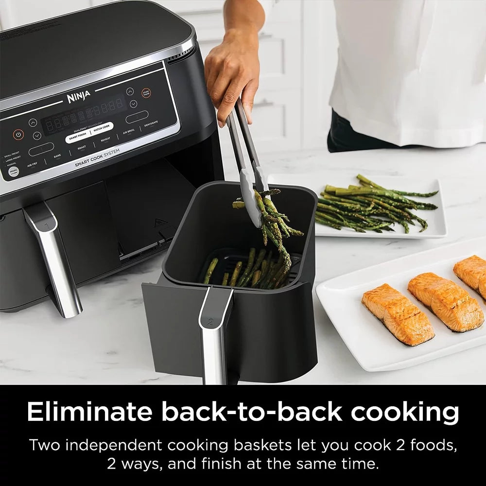 6-in-1 10-qt. 2-Basket Air Fryer Y8043