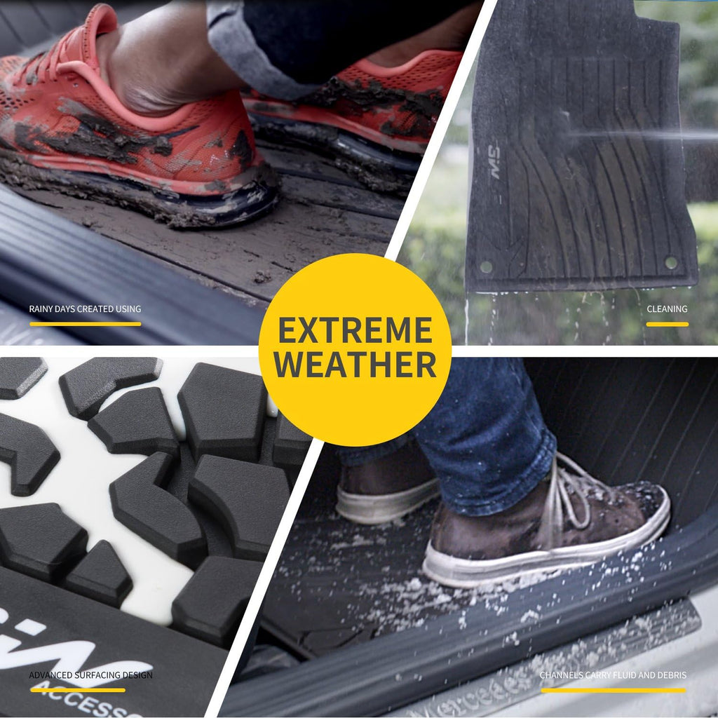 Black TPE All Weather Floor Liner Full Set Car Liners M7157