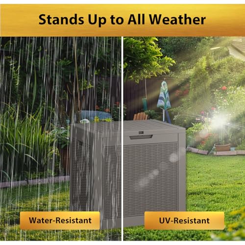 31 Gallon Outdoor Storage Box Waterproof Deck Box Y539479