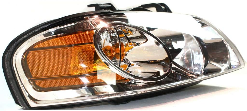 Headlight Assembly Passenger Side Chrome with Bulbs Pack of 2 Q25194