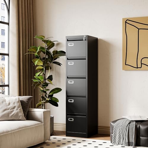 Black 4 Drawer Metal File Cabinet B9805