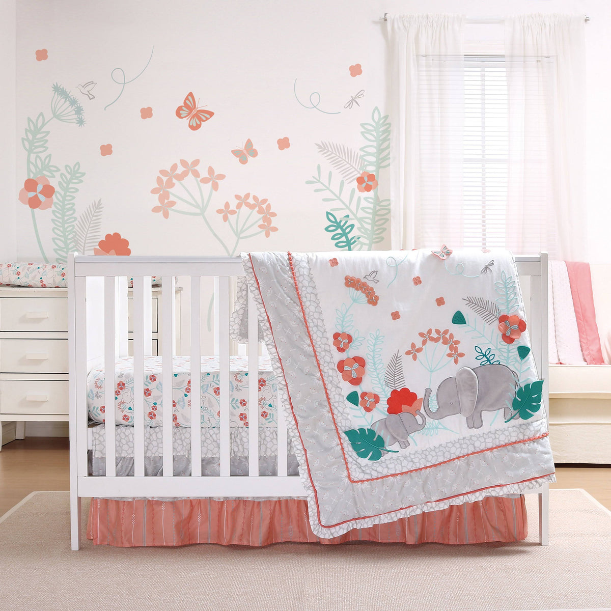 3 Piece Crib Bedding Set F834