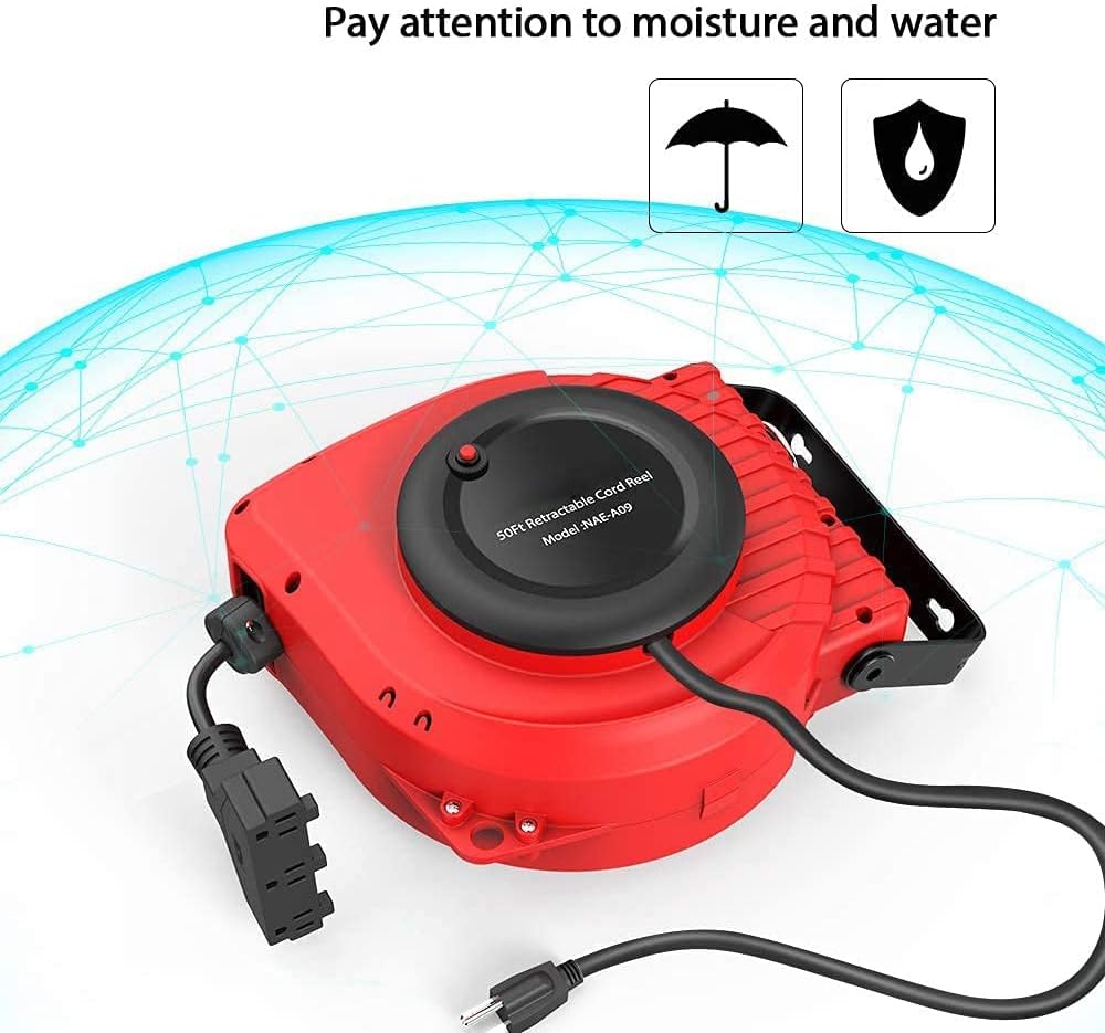 50FT Retractable Extension Cord Reel H2566